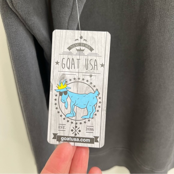 Goat USA Linden Sweatshirt gray cotton polyester Logo Medium - Picture 7 of 9